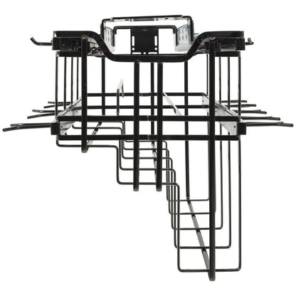 Hardware Resources Hanging Pan Organizer with Lid Storage in Black Nickel-DirectCabinets.com