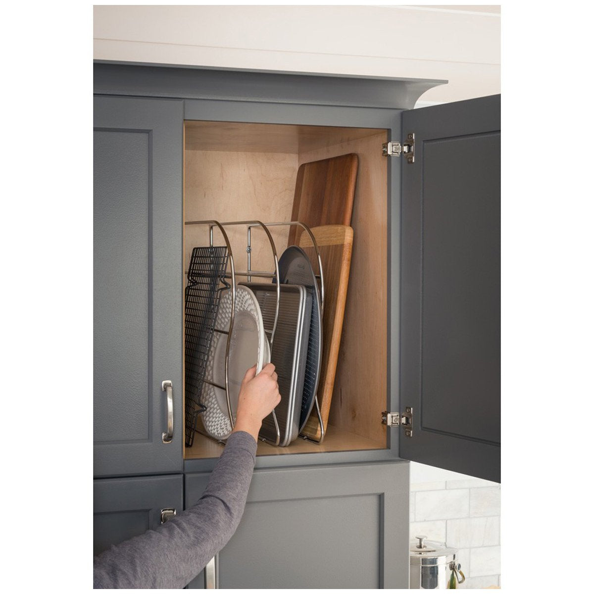 Hardware Resources 18" Tall Bakeware/Tray/Cookie Sheet Organizer-DirectCabinets.com