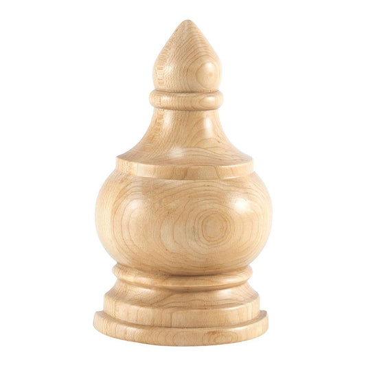 Hardware Resources 3-1/4" x 1-5/8" x 5-1/2" Cherry Traditional Transition Finial Moulding-DirectCabinets.com