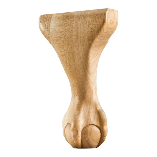 Hardware Resources 8" Rubberwood Center Ball and Claw Traditional Leg-DirectCabinets.com