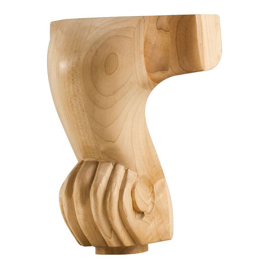 Hardware Resources 4-3/4" x 4-1/2" x 6" Center Hard Maple French Traditional Leg-DirectCabinets.com