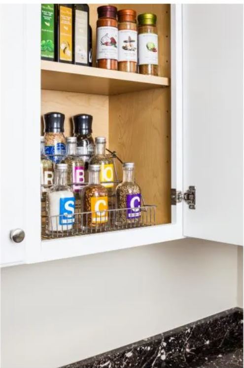 3-tier White Spacious Spice Rack For Home Kitchen Countertop