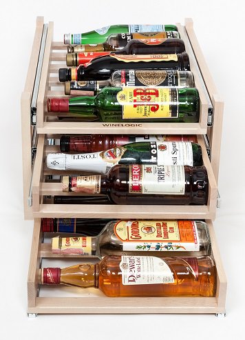 Wine storage pull online out drawers